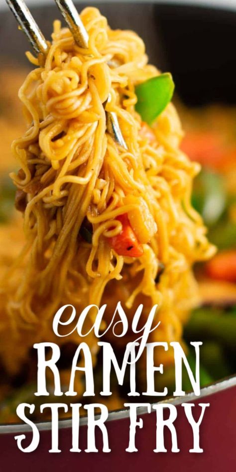 Ramen Noodle Veggie Stir Fry, Rice Entrees, Ramen Meals, Ramen Noodle Stir Fry, Ramen Noodle Recipes Easy, Homemade Stir Fry Sauce, Ramen Recipes Easy, Vegetarian Ramen, Chinese Menu