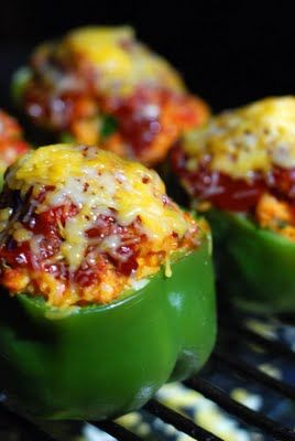 Nibble Me This: Fire Roasted Stuffed Bell Peppers Bbq Competition, Egg Bbq, Kamado Grills, Chorizo Recipes, Bell Pepper Recipes, Bbq Ideas, Smoker Recipes, Fire Roasted, Peppers Recipes