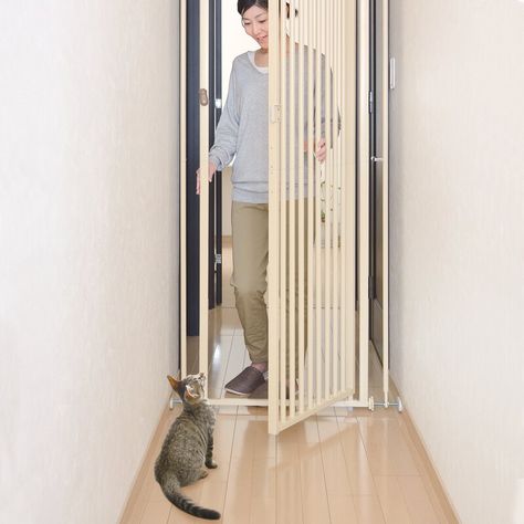 Richell Safety Wall Mounted Pet Gate & Reviews | Wayfair Extra Tall Pet Gate, Tall Pet Gate, Cat Gate, Loft Style Apartment, Curiosity Killed The Cat, Baby Gate, Baby Gates, Safety Gate, Dog Gate