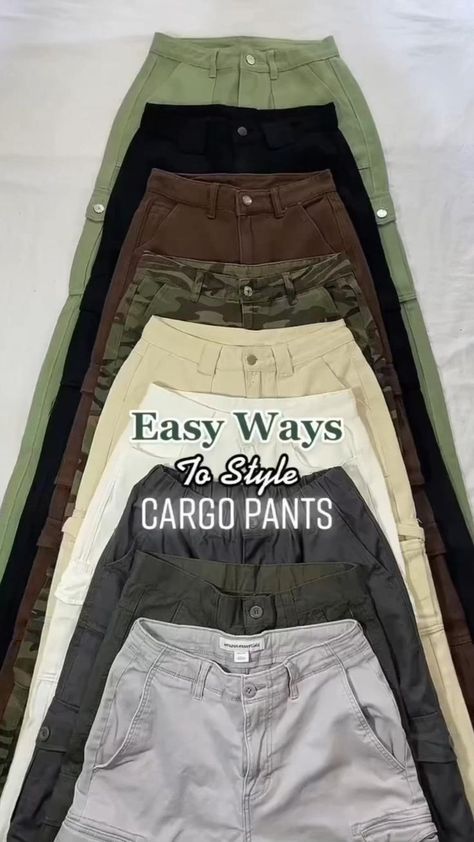 Styling Cargo Pants, Must Haves Fashion, Cargo Pants Outfit Ideas, Stylish Cargo Pants, Celana Kargo, Baddie Outfit, Cargo Pants Outfit, Travel Must Haves, Trendy Outfits For Teens