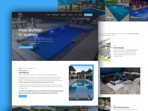 The Pool Co. Web Design Pool Renovation, Concrete Pool, Fiberglass Pools, Web Design Projects, Building A Pool, Pool Builders, Inground Pools, Pool Designs, Design Project