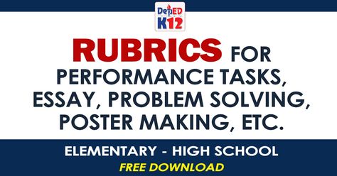 Poster Rubric, Performance Tasks, Summative Assessment, Art Lessons For Kids, Rubrics, Poster Making, Problem Solving, Art Lessons, Assessment