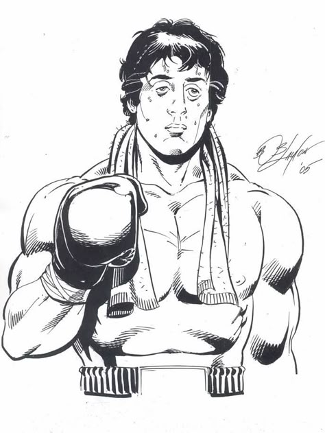 Rocky Balboa 1, Rocky Tattoo, Badass Drawings, Rocky Balboa, Movie Poster Art, Balboa, Cool Art Drawings, Drawing Reference Poses, Comic Artist