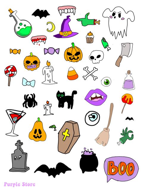 Halloween Inspo Drawings, Halowen Drawing, Halloween Small Drawings, Small Halloween Drawings, Cute Spooky Drawings, Halloween Simple Drawings, Halloween Doodles Simple, Simple Halloween Drawings, Easy Halloween Doodles