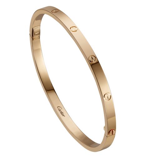 Bracelet Love de Cartier en or rose, 2017 Cartier Love Bangle, Gents Bracelet, Beautiful Gold Necklaces, Fancy Jewellery Designs, Bracelet Love, Mens Gold Bracelets, Premier Designs Jewelry, Gold Bracelet Cuff, Fancy Jewellery