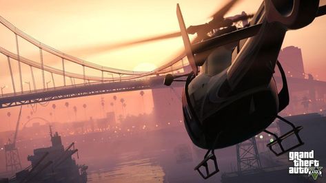 Rockstar Finally Says Outright Why 'GTA 5' Never Got Single-Player DLC Gta V, Single Player, Gta 5, Grand Theft Auto, Screen Savers, Golden Gate Bridge, Helicopter, Airplane View, Aircraft