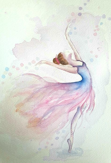 Ballet Watercolor Painting, Ballerina Watercolor Painting, Watercolour Ballerina, Ballet Watercolor, Dance Watercolor, Ballerina Art Paintings, Ballerina Watercolor, Watercolor Ballerina, Ballerina Drawing