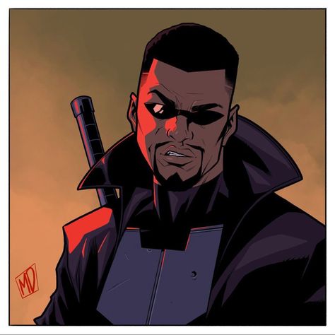 Blade Vampire Hunter, Eric Brooks, Vampire Comic, Vampire Manga, Black Manga, Blade Marvel, Day Walker, Comics Illustration, Black Comics