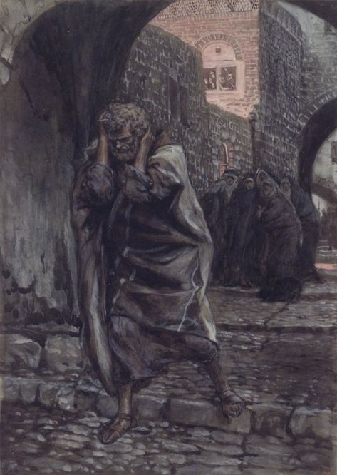 The Sorrow of Saint Peter (La douleur de Saint Pierre) : James Tissot : Free Download, Borrow, and Streaming : Internet Archive Bible People, James Tissot, Jesus Christ Artwork, Life Of Christ, Group 4, Saint Peter, Bible History, Jesus Lives, Biblical Art