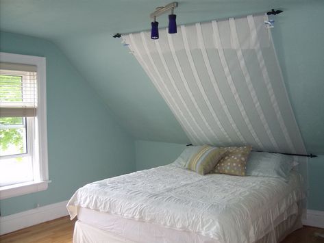 Bedroom - In the works. | Flickr - Photo Sharing! Slanted Ceiling Bedroom Ideas, Bedroom Ideas Slanted Ceiling, Bedrooms With Slanted Ceilings, Bedroom Slanted Ceiling, Attic Bedroom Ideas Angled Ceilings, Bedroom Sloped Ceiling, Slanted Ceiling Bedroom, Sloped Ceiling Bedroom, Cherry Bedroom Furniture