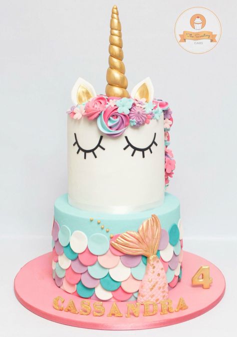 Mermicorn Cake | Mermaid Cake | Unicorn Cake | Magical Cake Cake Mermaid, Unicorn Things, Rodjendanske Torte, Cake Unicorn, Girl Parties, Pony Cake, Unicorn Mermaid, Unicorn Birthday Cake, Raspberry Smoothie