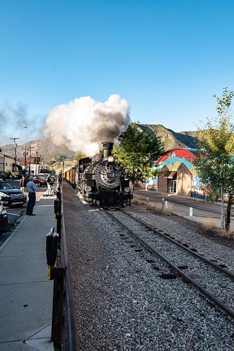 The Durango-Silverton Narrow Gauge Railroad has traveled between its two namesake Colorado mountain towns since 1882, hauling necessary supplies to rangers, ranchers and homesteaders who first populated the area. Community Mural, Durango Colorado, Colorado Mountain, Mountain Town, Colorado Mountains, The Community, Colorado, Mural, Quick Saves