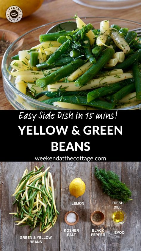 Easy Yellow and Green Beans recipe is the perfect side with all your favourite mains - simple ingredients, easy recipe and ready in 15 mins! Yellow Beans Recipe, Green Bean Side Dish, Bean Side Dish, Yellow Beans, Green Beans Side, Green Beans Side Dish, Thanksgiving Food Sides, Green Bean Recipes, Simply Delicious