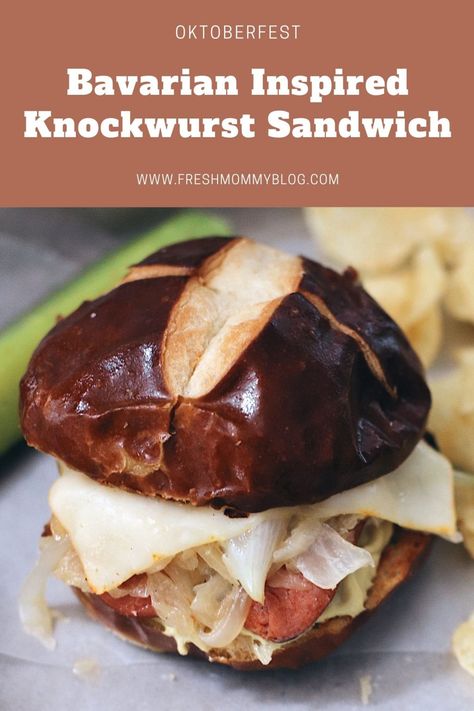 German Sausage Sandwich, Knockwurst Recipes Dinners, Knockwurst Recipes, Sandwich Specials, Sausage Ideas, Sauerkraut Sandwich, Munster Cheese, Shake Recipes Healthy, German Food Authentic