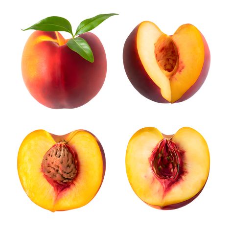 Nectarine Fruit, Fruit Slice, Nectarine, Free Png, Transparent Background, Royalty, Royalty Free, For Free, Illustrations