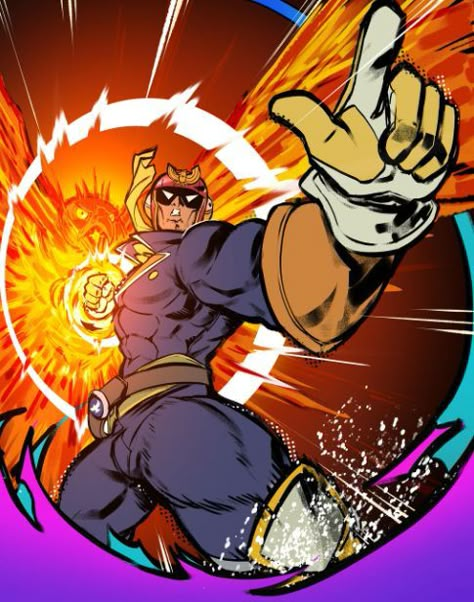 Captain Falcon Super Smash Bros, Captain Falcon Art, Captain Falcon F-zero, Super Smash Bros Fanart, Captain Falcon, Falcon Art, Nintendo Super Smash Bros, Retro Gaming Art, Super Mario Art