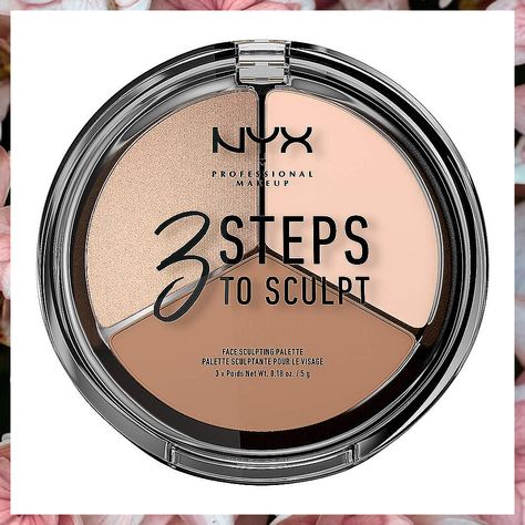 NYX PROFESSIONAL MAKEUP 3 Steps to Sculpt, Face Sculpting Contour Palette - Fair Products For Contouring, Makeup Products Contour, Contour Products Drugstore, Nyx Contour Palette, Nyx Contour, Combination Skin Makeup, Makeup Shelves, Powder Contour, Nyx Makeup