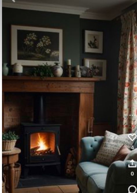 Scottish Living Room Decor, English Cottage Snug, Cosy Cottage Aesthetic, Scottish Cottage Aesthetic, Cosy Cottage Interior, Cosy House Aesthetic, Scottish Interior Design, Scottish Living Room, Scotland Interior