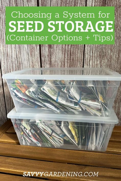 Seed Storage: Options and Tips for Your Seed Packet Collection Seed Saving Storage, Seed Vault, Small Urban Garden, Seed Storage, Seed Box, Succession Planting, Starting Seeds Indoors, Seed Packaging, Photo Sleeve