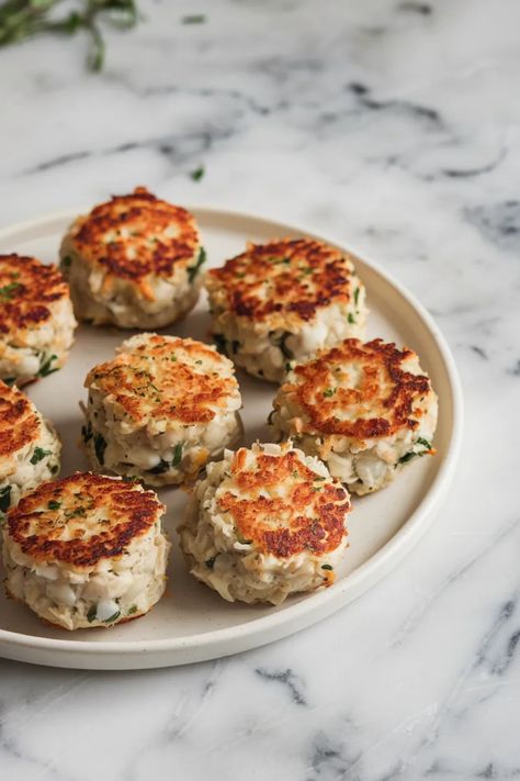 A photo of a  Mini Crab Cakes a new years eve appetizers Mini Crab Cake Appetizer, Mini Crab Cakes Appetizers, New Years Eve Recipes, Seafood Appetizers Parties, New Years Eve Appetizers, Crab Cake Appetizer, Seafood Appetizers Easy, Easy Canapes, Nye Food