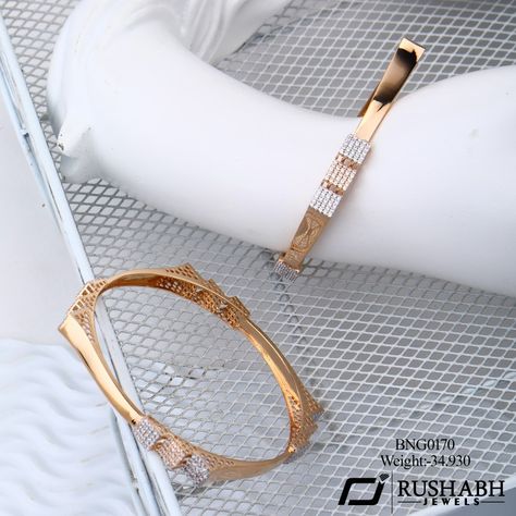 Machine Bangles Gold, Gold Kadli Designs, Gold Bangles Design Modern, Birth Photoshoot, Rose Gold Bangles, Modern Bangle, Unique Gold Jewelry Designs, Gold Bangles For Women, Diamond Bangles