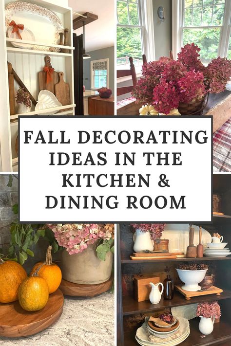 fall decor ideas, fall kitchen decor, fall dining room decor, fall table decor, fall kitchen counter decor, autumn decor in the kitchen, autumn dining room decor Fall Buffet Decor, Autumn Dining Room, Fall Kitchen Island Decor, Fall Kitchen Table Decor, Kitchen Decor Fall, Fall Dining Room Decor, Kitchen With Big Island, Table Fall Decor, Fall Dining Room