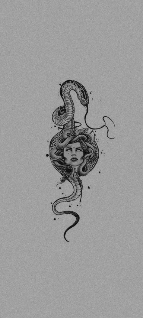 Tattoos Medusa, Greek God Tattoo, Medusa Tattoo Design, Greek Mythology Tattoos, God Tattoos, Goddess Tattoo, Hip Tattoos Women, Creepy Tattoos, Red Ink Tattoos