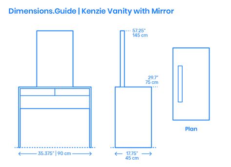 Makeup Table Dimensions, Dressing Table Dimensions, Furniture Dimensions Standard, Nighttime Ritual, Vanity Dimensions, 2d Model, Architecture Symbols, Dressing Unit, Interior Design Portfolio Layout