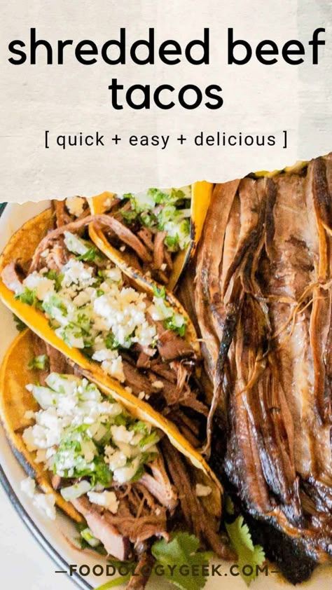 Shredded Beef Tacos Instant Pot, Shredded Beef Slow Cooker, Beef Tacos Instant Pot, Instant Pot Recipes Beef, Roast Beef Tacos, Brisket Tacos Recipe, Instant Pot Shredded Beef, Shredded Beef Tacos Recipes, Beef Brisket Tacos