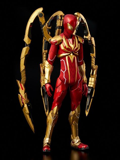 Re-Edit 1/6 Scale Comic Book Based Iron Spider Figure From Sentinel Iron Spider Suit, Spider Suit, Spiderman Costume, Spiderman Cosplay, Marvel Figure, Iron Spider, Spiderman Artwork, Marvel Artwork, Marvel Comics Wallpaper