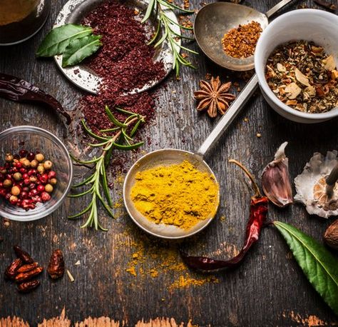 Herbs and spices selection with curry Salivary Gland Infection, Fallopian Tube Blockage, Sumac Powder, Staghorn Sumac, Blocked Fallopian Tubes, Ingredients Photography, Salivary Gland, Fallopian Tubes, Chinese Herbs