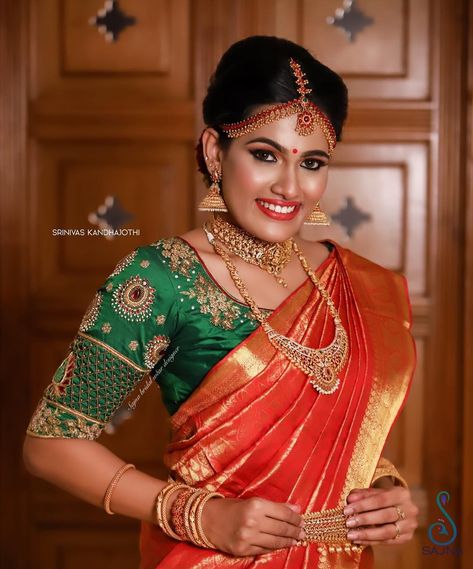 Never Seen Before Heavy Work Silk Saree Blouses are Here • Keep Me Stylish Bridal Blouse Designs Green Colour, Green Color Blouse Designs Latest, Red Saree Green Blouse Bridal, Destiny Wedding, Saree Green, Pink Blouse Designs, Blouse Colour, Latest Blouse Designs, Long Blouse Designs