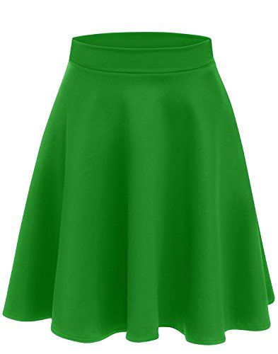 Green Fashion Outfits, Midi Skater Skirt, Flared Skater Skirt, Clothing Store Design, Skirt A Line, Full Midi Skirt, Style Inspiration Casual, Elastic Waist Skirt, Work Dresses