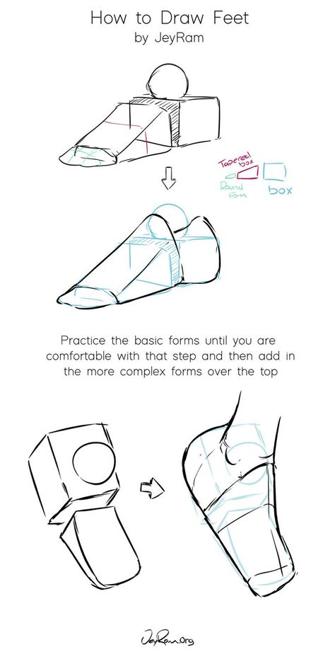 Foot Drawing Study, Feet Drawing Tutorial Step By Step Cute, Feet Anatomy Drawing Study, Anatomy Feet Study, Simple Feet Drawing Reference, Feet Anatomy Practice, Feet How To Draw, Drawing Anatomy Exercises, Feet Tutorial Drawing Step By Step