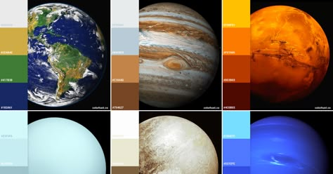 Venus Planet Color Palette, Pluto Color Palette, Solar System Color Palette, Jupiter Color Palette, Solar Color Palette, Mercury Color Palette, Saturn Color Palette, Venus Color Palette, Mars Color Palette