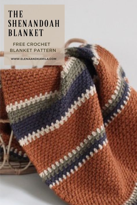 Crochet Borders For Blankets, Lap Blankets, Knitted Stuff, Box Stitch, Knit Inspiration, Striped Blanket, Crochet Box, Blanket Ideas, Patchwork Blanket