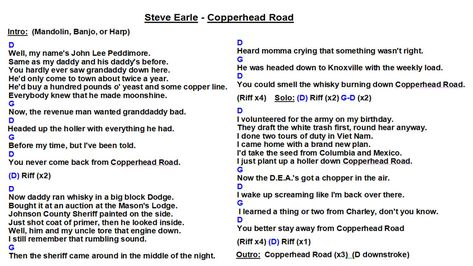 Copperhead Road, Guitar Cord, Steve Earle, Ukulele Chords Songs, All About That Bass, Guitar Chord Chart, Ukulele Songs, Country Rock, Rock Songs