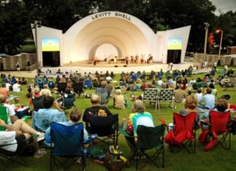 The Levitt Shell offers many free outdoor concerts in Memphis. Photo by The Commercial Appeal Memphis Vacation, Memphis Zoo, Open Adoption, Memphis Tigers, Outdoor Concert, Concert Series, Adopting A Child, Outdoor Venues, Free Event