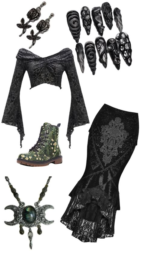 Gothic School, Clothes Outfits Ideas, Outfit Generator, Vampire Stuff, Goth Outfit Ideas, Outfits For Characters, Goth Stuff, Goth Outfit, Outfit Boards