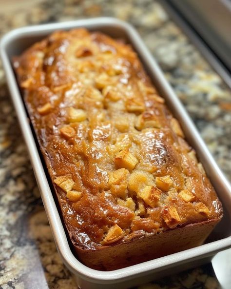 My Amish friend shared this bread recipe with us, and it's been on repeat since! Pineapple Bread, Apple Fritter Bread, Canned Apples, Tandoori Masala, Apple Bread, Amish Recipes, Apple Fritters, Bread Recipes Sweet, Bread Recipes Homemade