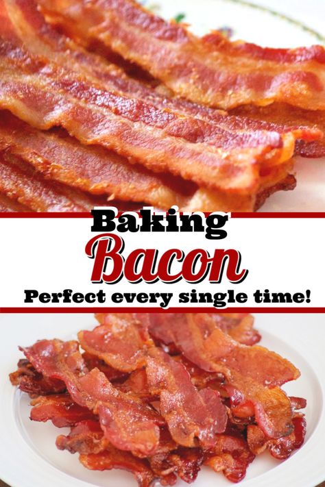 How To Bake Bacon, Bacon Bits Recipes, Bacon Pie Recipe, Bake Bacon, Bacon Pie, Perfect Bacon, Oven Baked Bacon, The Chew Recipes, Kitchen Hack