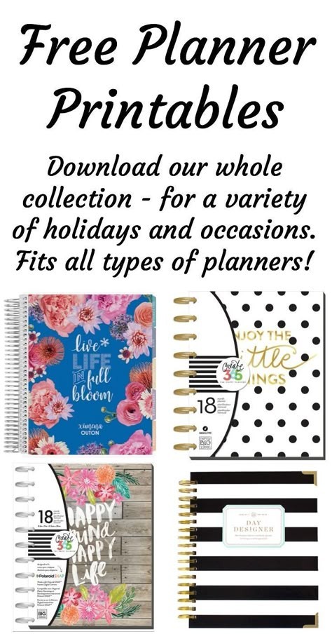 Here's the whole collection of free planner printables currently available on DIY Candy. All of them are at no cost to you for personal use, so please have fun with them! Daily Homework Planner Free Printable, Happy Planner Printables, Gratis Printables, Free Planner Printables, To Do Planner, Happy Planner Ideas, Types Of Planners, Mambi Happy Planner, Daily Planners