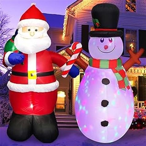 Stand out this holiday season with the 8ft inflatable gingerbread man. With its durable, weatherproof design and built-in LEDs, it's perfect for dark nights. Easy to set up with sandbags, ropes, and stakes included. UL-certified for safety. Get yours now for the ultimate Christmas decor. Christmas Decorations Snowman, Blow Up Santa, Funny Christmas Decorations, Christmas Blow Up, Inflatable Christmas Tree, Inflatable Christmas Decorations Outdoor, Inflatable Christmas Decorations, Garden Well, 6ft Christmas Tree