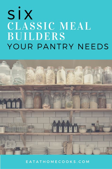 The key to good meals at home is having a well stocked pantry.  There are lots and lots of options for filling the pantry, but keeping a few classic, basic items on hand ensures that you can always pull together a great meal. Well Stocked Pantry, Basic Foods, Stocked Pantry, Good Meals, Food Knowledge, Simple Dinners, Eat At Home, Meals At Home, Eat Happy