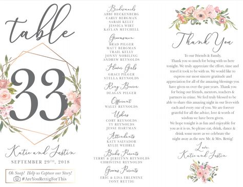 trifold table number Menu And Table Number Ideas, Wedding Trifold Table, Table Numbers With Menu Wedding, Tri Fold Table Numbers, Trifold Wedding Table Number, Menu Trifold, Wedding Table Number, Family Day, Fairy Tale Wedding