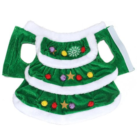 Christmas Tree Costume, Tree Costume, Christmas Tree Dog, Dog Clothes Diy, Teddy Dog, Dog Winter Clothes, Holiday Costumes, Dog Dress, Puppy Clothes