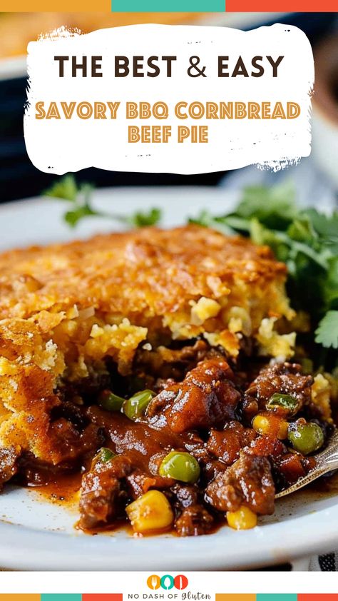 Feast on our Savory BBQ Cornbread Beef Pie, where tangy BBQ beef meets sweet cornbread in a match made in heaven. This comfort food classic is perfect for family dinners, blending rich flavors and textures. It's easy, delicious, and sure to win hearts. Want a meal that brings smiles all around? Pin this recipe now and make your dinners unforgettable. Don't miss out on this comforting, crowd-pleasing favorite! Cornbread With Hamburger Meat, Bbq Cornbread, What To Eat Cornbread With, Easy Meals For A Crowd Dinners, Shepherds Pie With Cornbread Topping, Bbq Pot Pie, Hofflesnoppers Recipe, Cornbread Shepards Pie Beef, Cornbread Dinners