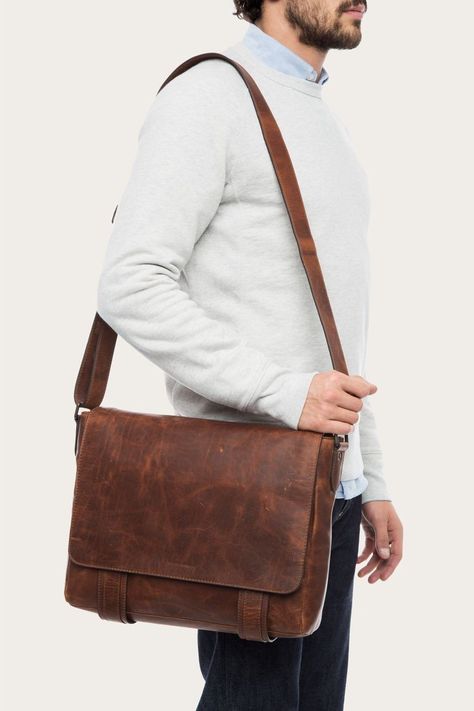 Cool Messenger Bags, The Frye Company, Leather Duffle Bag, Leather Duffle, Bag Stand, Briefcase For Men, Mens Leather Bag, Messenger Bag Men, Leather Messenger Bag