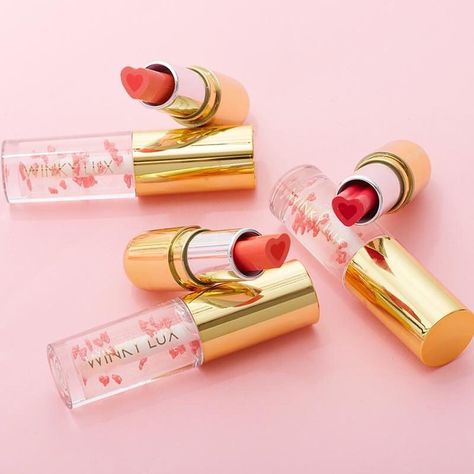 🐩 Winky Lux 🐩 on Instagram: “The Sweetest Pair 💋❤️ Our Cross My Heart Lip Oil and Steal My Heart Lipsticks are crushing to be added to your cart. Get FREE SHIPPING when…” Makeup Business Ideas, Lipgloss Photography, Heart Lipstick, Beauty School Dropout, Makeup Business, Winky Lux, Soften Lips, School Dropout, Cake Face