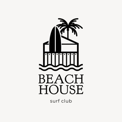 Beach house logo template, hotel business design | premium image by rawpixel.com Beach Hotel Logo, Beach House Logo, Shark Clothes, Hotel Renovation, Badges Ideas, Hotel Business, Logo Travel, Hotel Beach, Beach Logo